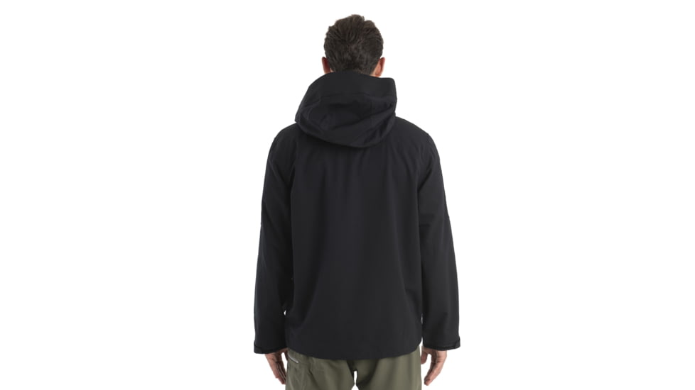 Icebreaker Shell+ Peak Hooded Jacket - Mens, Black, Small, IB0A56QB001S