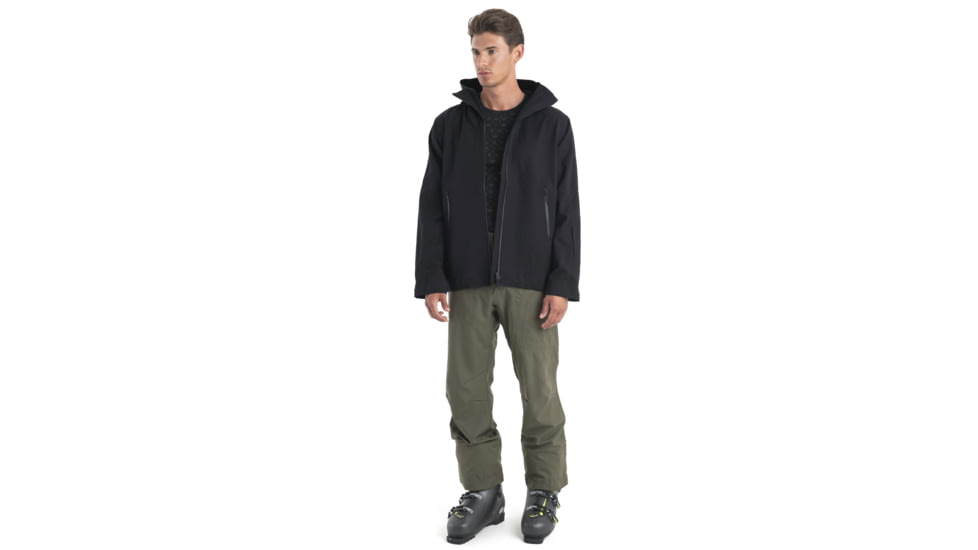 Icebreaker Shell+ Peak Hooded Jacket - Mens, Black, Small, IB0A56QB001S