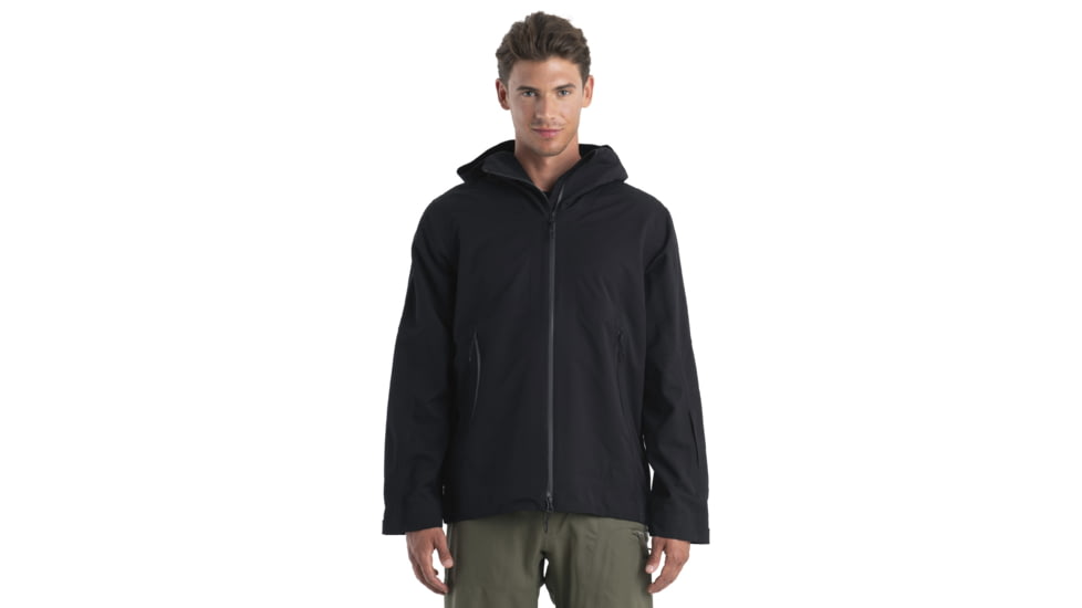 Icebreaker Shell+ Peak Hooded Jacket - Mens, Black, Small, IB0A56QB001S