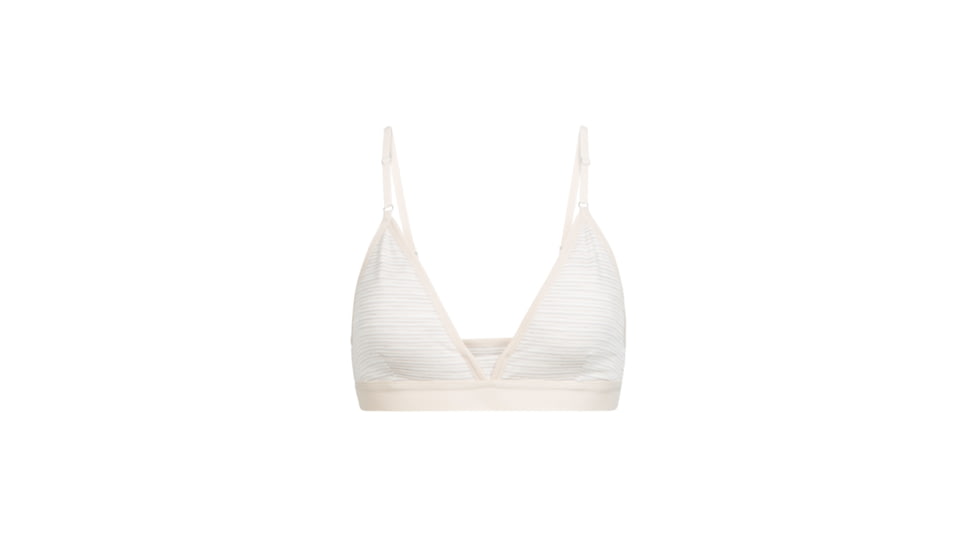 Icebreaker Siren Bra, Fawn Hthr/Snow/Stripe, XS, 103026202XS
