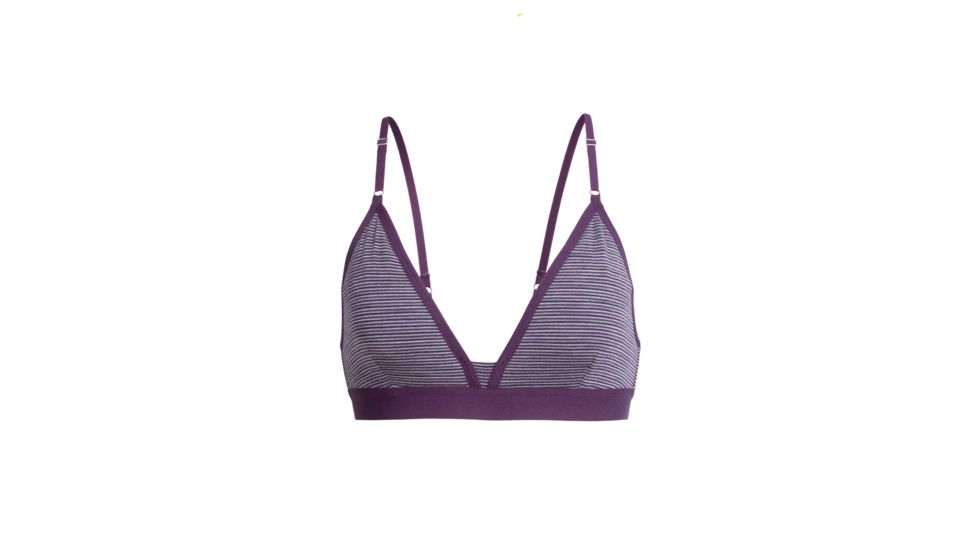 Icebreaker Siren Bra - Womens, Blush Heather/Stripe, Small, 103026-605-S