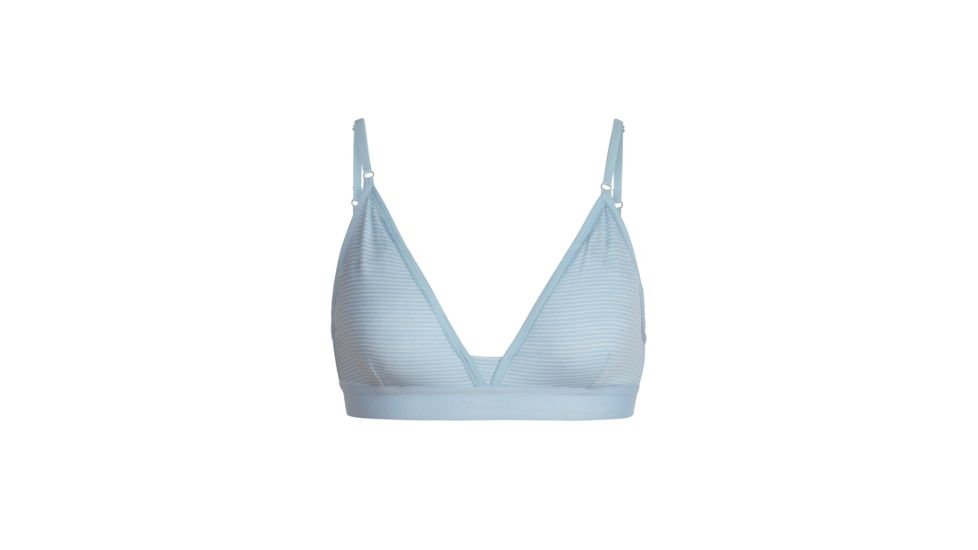 Icebreaker Siren Bra, Womens, Sky/Snow/Stripe, Large, 103026404L