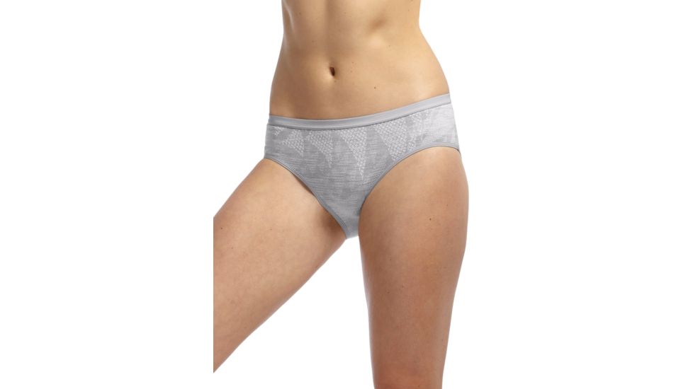 Icebreaker Siren Hipkini - Women's-Rosette Blizzard Heather-Large
