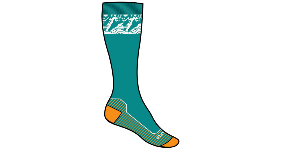 Icebreaker Ski+ Light Over The Calf Alps 3D Socks - Women's, Electron Pink/Earth/Snow, Large, IB0A56GG967L
