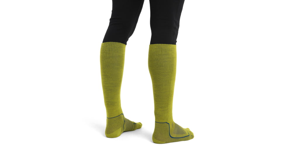 Icebreaker Ski+ Ultralight Over The Calf Socks - Mens, Bio Lime/Loden/Lazurite, Medium, IB104878951M