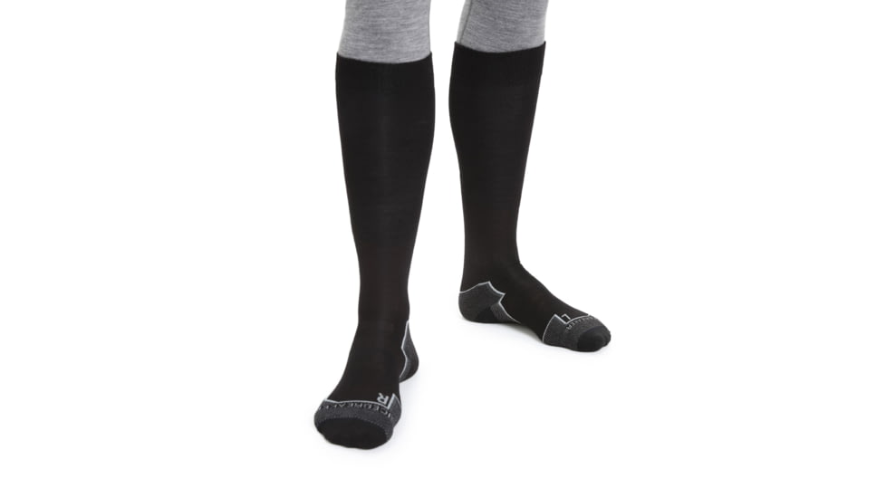 Icebreaker Ski+ Ultralight Over The Calf Socks - Men's, Black, Large, IB104878001L