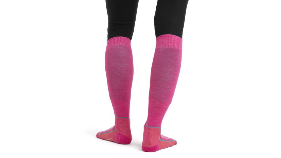 Icebreaker Ski+ Ultralight Over The Calf Socks - Women's, Tempo/Flux Green/Earth, Large, IB104784956L
