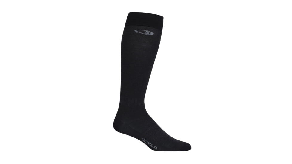 Icebreaker Snow Liner Over The Calf Socks - Men's, Black, Large, IB103942001L
