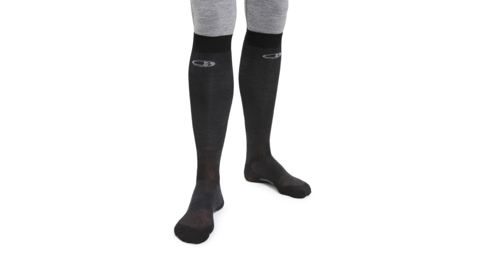 Icebreaker Snow Liner Over The Calf Socks - Mens, Black, Large, IB103942001L