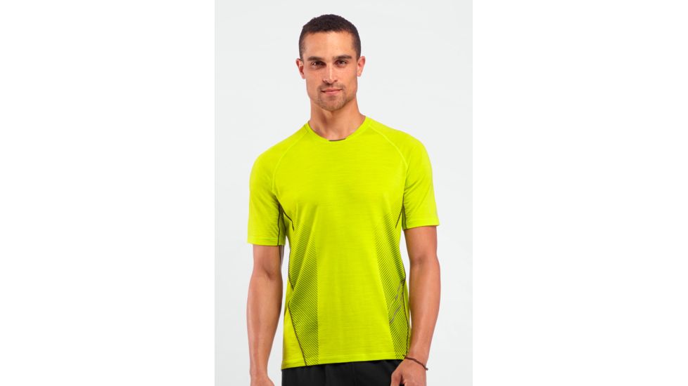 Icebreaker Sonic Short Sleeve Crewe - Men's-Admiral/Harvest-Small