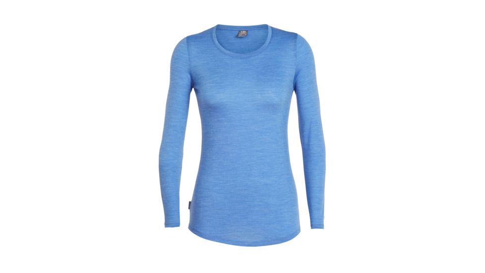 Icebreaker Cool-Lite Sphere Long Sleeve Low Crewe - Women's, Cove Heather, Small, 104677401S