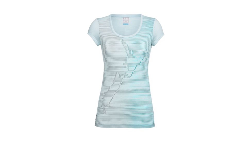 Icebreaker Sphere Short Sleeve Scoop Cool Relief, Dew Hthr, L, 104165401L