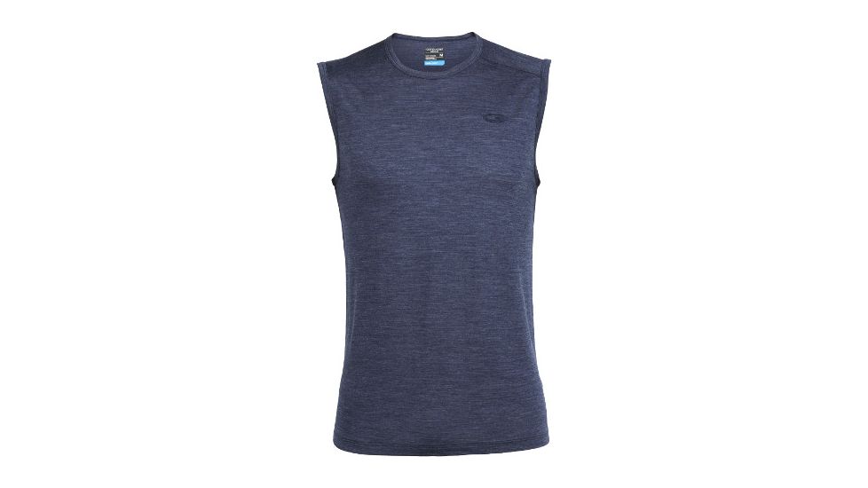 Icebreaker Sphere Tank Top - Men's -Admiral Heather-Large
