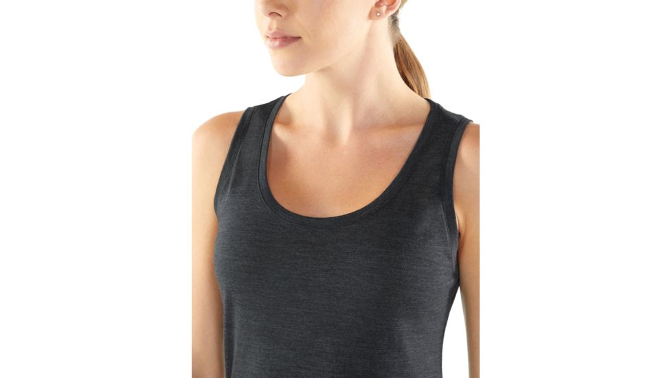 Icebreaker Cool-Lite Sphere Tank - Women's, Black Heather, Medium, 104678001M