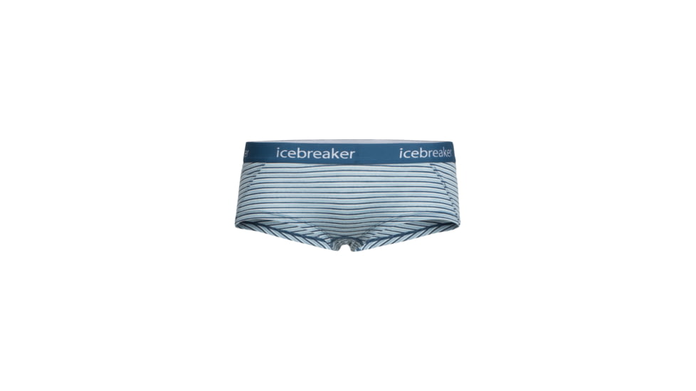 Icebreaker Sprite Hot Pants - Women's, Waterfall/Snow/Stripe, Large, 103023409L