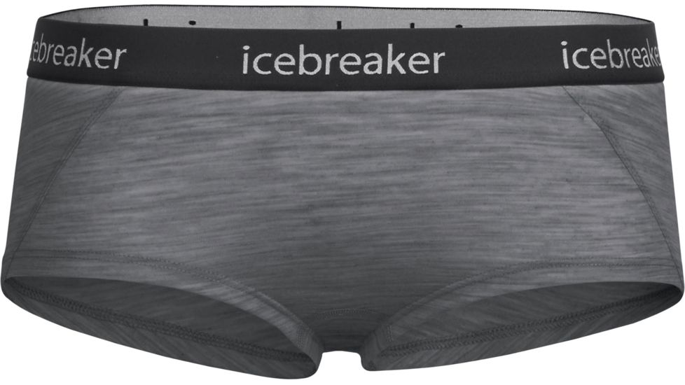 Icebreaker Sprite Hot Pants - Women's, Gritstone Heather/Black, Extra Small, 103023003XS