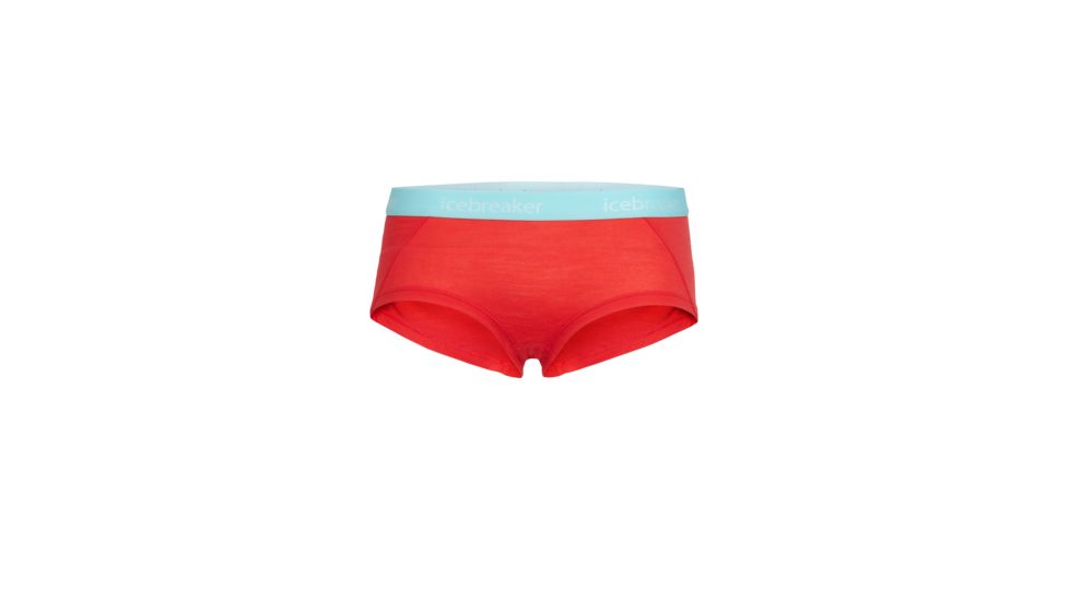 Icebreaker Sprite Hot Pants - Women's, Womens, Ember/Aqua Splash, Large, 103023611L