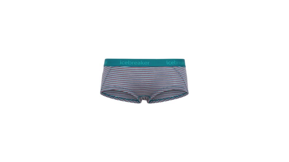 Icebreaker Sprite Hot Pants - Women's, Velvet/Dew/Stripe, Extra Small, 103023610XS