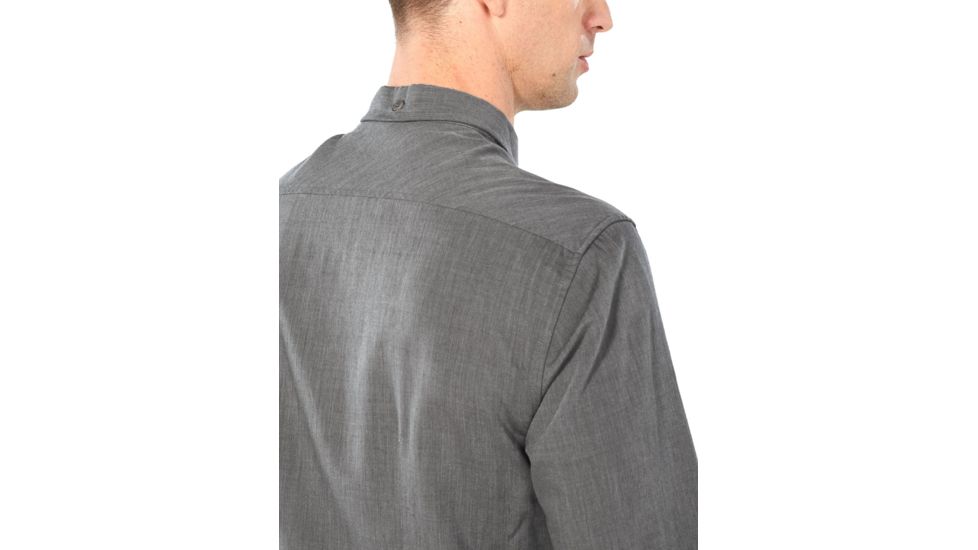 Icebreaker Steveston Long Sleeve Flannel Shirt - Mens, Gritstone HTHR, Small, 104821013S