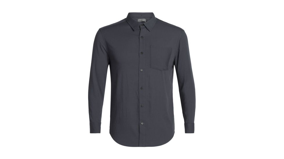 Icebreaker Steveston Long Sleeve Flannel Shirt - Mens, Panther, Small, 104821018S