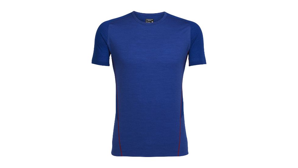 Icebreaker Strike Lite Short Sleeve Crew - Men's-Cobalt/Rocket-Small
