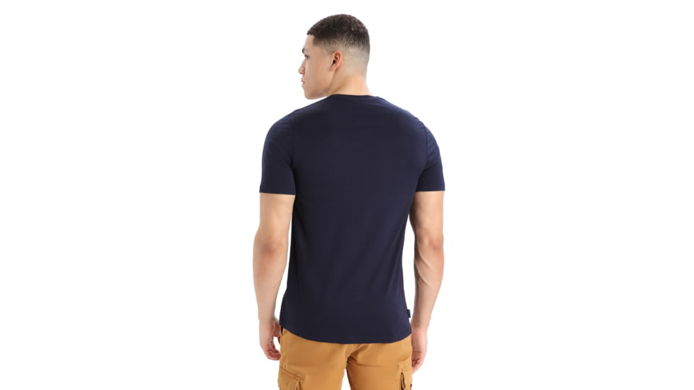 Icebreaker Tech Lite II Short Sleeve Skiing Yeti T-Shirt - Mens, Midnight Navy, Extra Large, IB0A56IM401XL