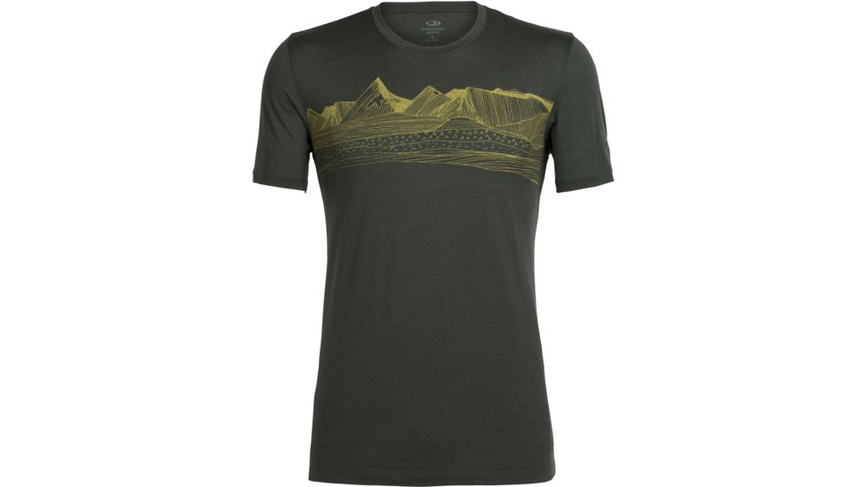 Icebreaker Tech Lite Short Sleeve Crew Pyrenees - Men's-Kale-X-Large