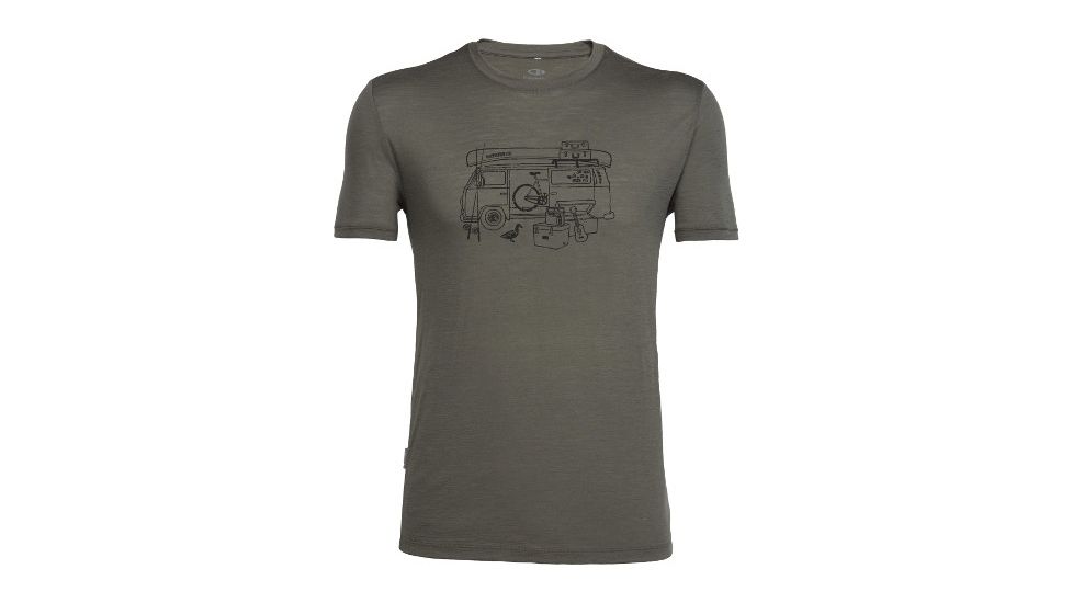 Icebreaker Tech Lite Short Sleeve Crew Van Life - Men's-Kona-Small