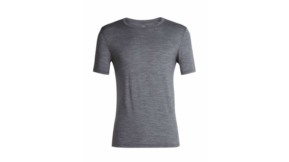 Icebreaker Tech Lite Short Sleeve Crewe Bear Lift - Mens, Gritstone HTHR, Small, 104724013S
