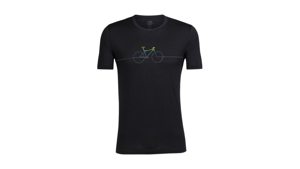 Icebreaker Tech Lite Short Sleeve Crewe Cadence, Black, L, 104134001L