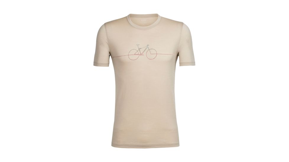 Icebreaker Tech Lite Short Sleeve Crewe Cadence, Straw, L, 104134201L