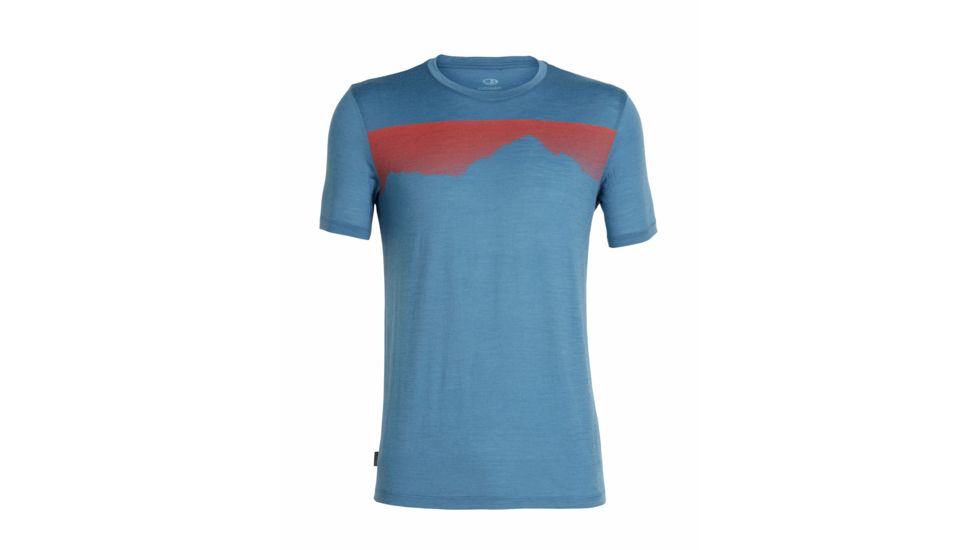 Icebreaker Tech Lite Short Sleeve Crewe Cook By Night - Mens, Thunder, XL, 104690402XL