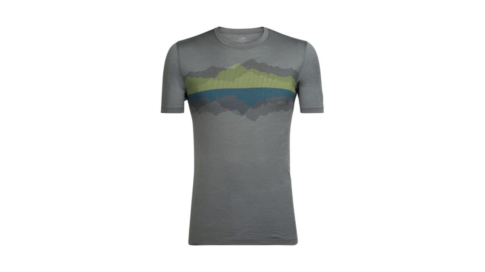 Icebreaker Tech Lite Short Sleeve Crewe Cook Reflected, Metal, M, 104129001M