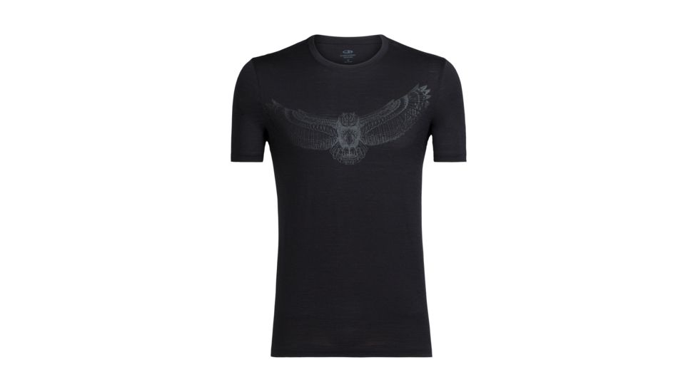 Icebreaker Tech Lite Short Sleeve Crewe Night Owl, Black, L, 104137001L