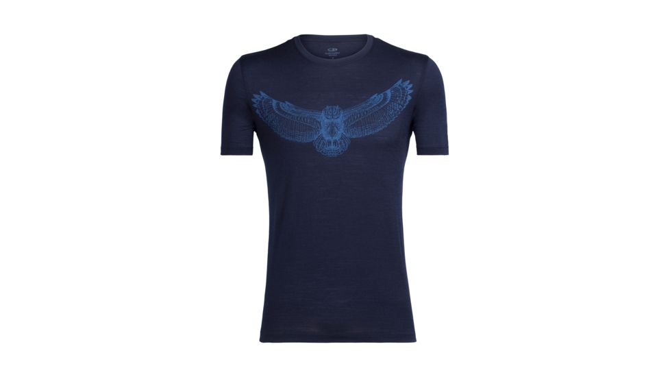 Icebreaker Tech Lite Short Sleeve Crewe Night Owl, Midnight Navy, M, 104137401M