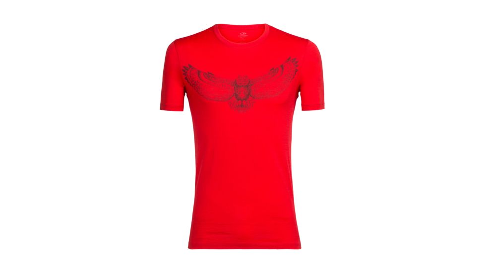 Icebreaker Tech Lite Short Sleeve Crewe Night Owl, Rocket, L, 104137601L