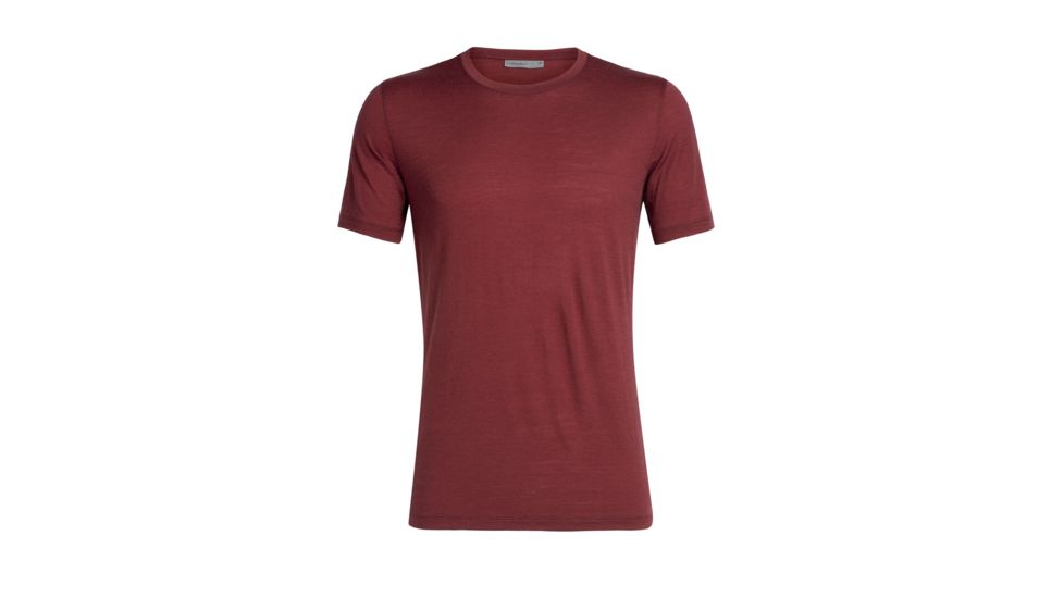 Icebreaker Tech Lite Short Sleeve Crewe Sunset Geo - Mens, Cabernet, Small, 104730616S