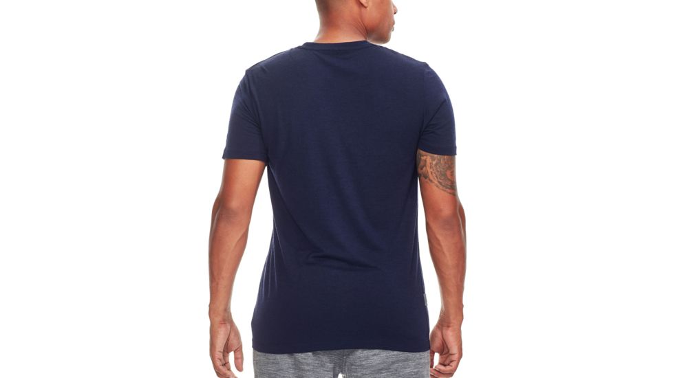Icebreaker Tech Lite Short Sleeve Crewe Sunset Geo - Mens, Midnight Navy, Medium, 104730401M