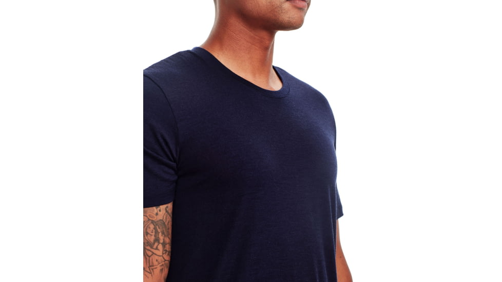Icebreaker Tech Lite Short Sleeve Crewe Sunset Geo - Mens, Midnight Navy, Medium, 104730401M