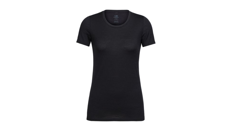Icebreaker Tech Lite Short Sleeve Low Crewe, Black, M, 104262001M