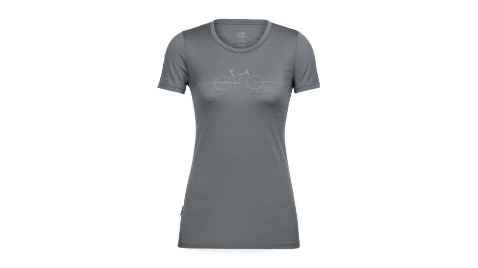 Icebreaker Tech Lite Short Sleeve Low Crewe Cadence, Metal, L, 104156001L