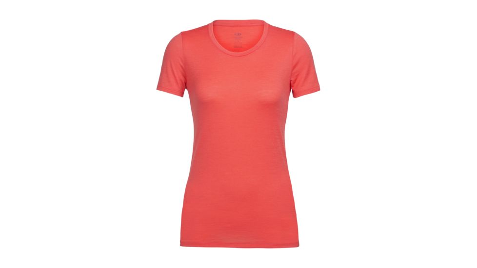Icebreaker Tech Lite Short Sleeve Low Crewe, Poppy Red, XS, 104262601XS