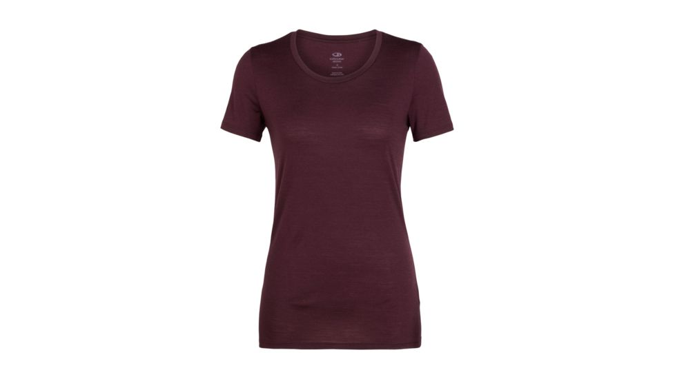 Icebreaker Tech Lite Short Sleeve Low Crewe - Womens, Velvet, Large, 104262-603-L