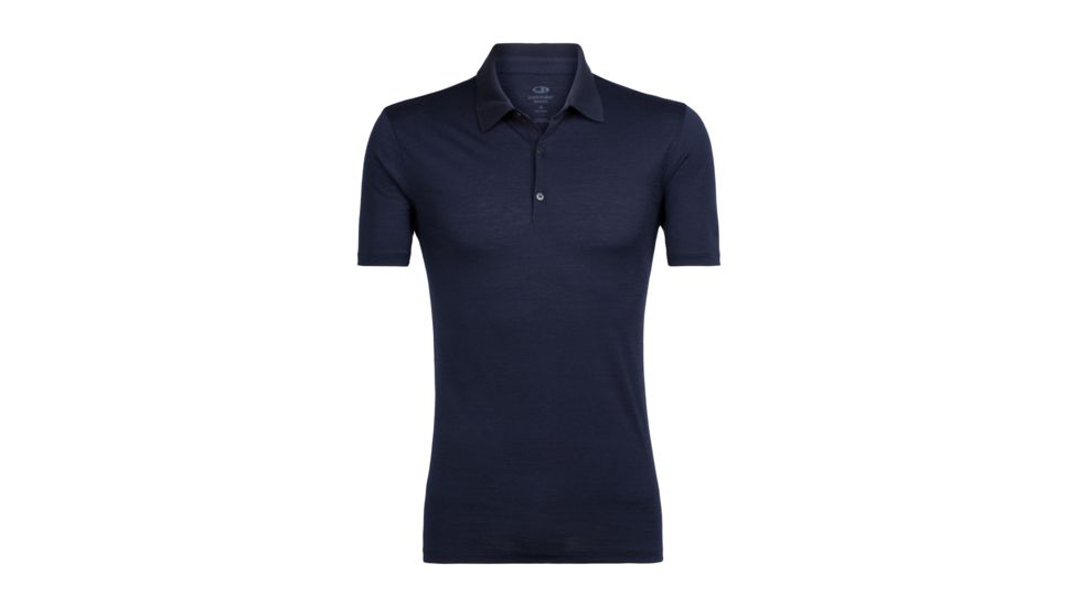 Icebreaker Tech Lite Short Sleeve Polo, Midnight Navy, XL, 104124402XL