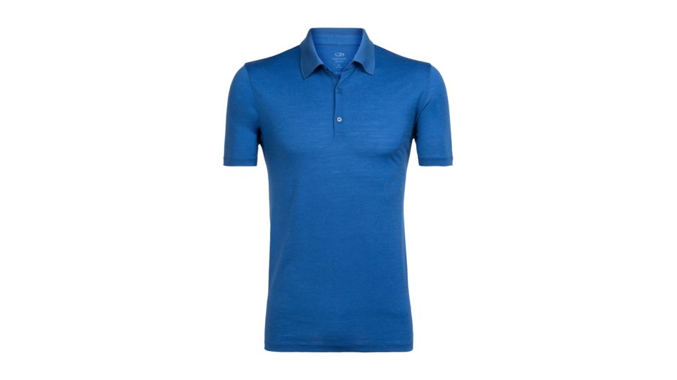 Icebreaker Tech Lite Short Sleeve Polo, Sea Blue, 3XL, 104124401XXXL
