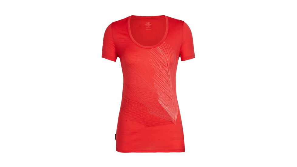 Icebreaker Tech Lite Short Sleeve Scoop Plume - Womens, Ember, L, 104604601L