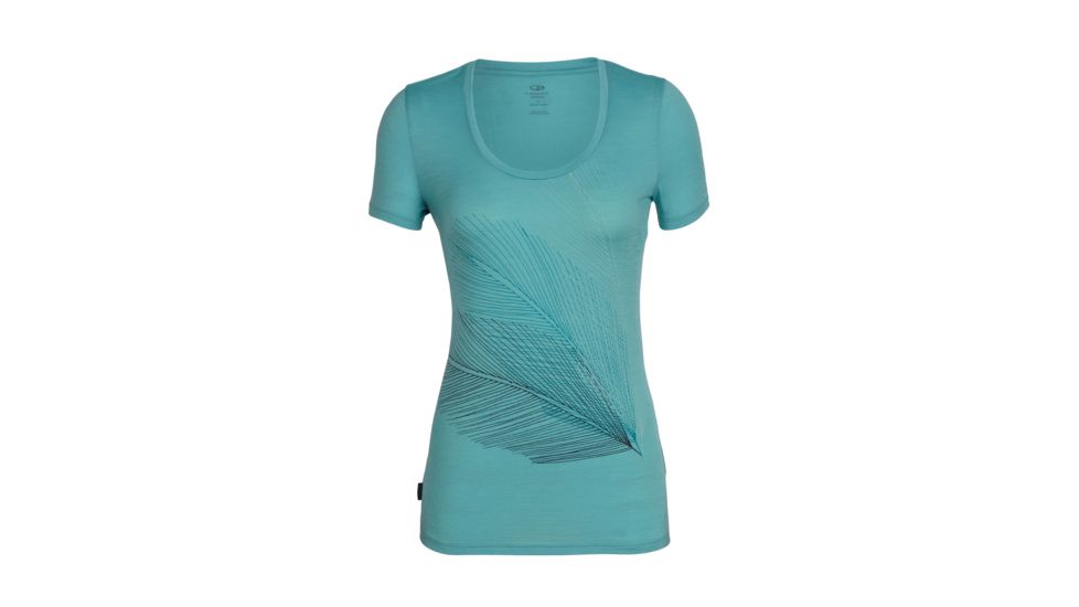 Icebreaker Tech Lite Short Sleeve Scoop Plume - Womens, Ocean, L, 104604301L