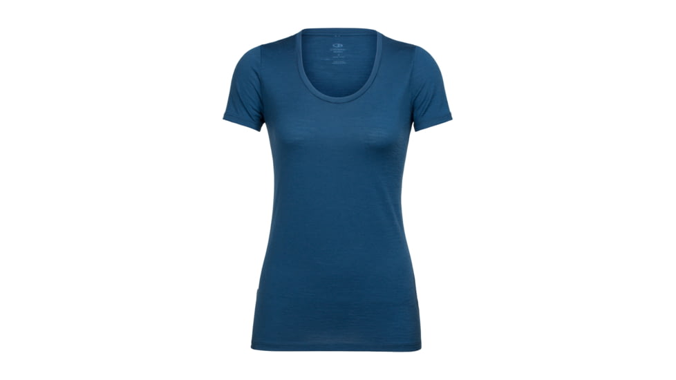 Icebreaker Tech Lite Short Sleeve Scoop, Prussian Blue, L, 102143405L