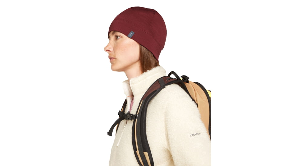 Icebreaker Unisex Merino 260 Ridge Beanie, Port, OS, IB0A56SK01COS