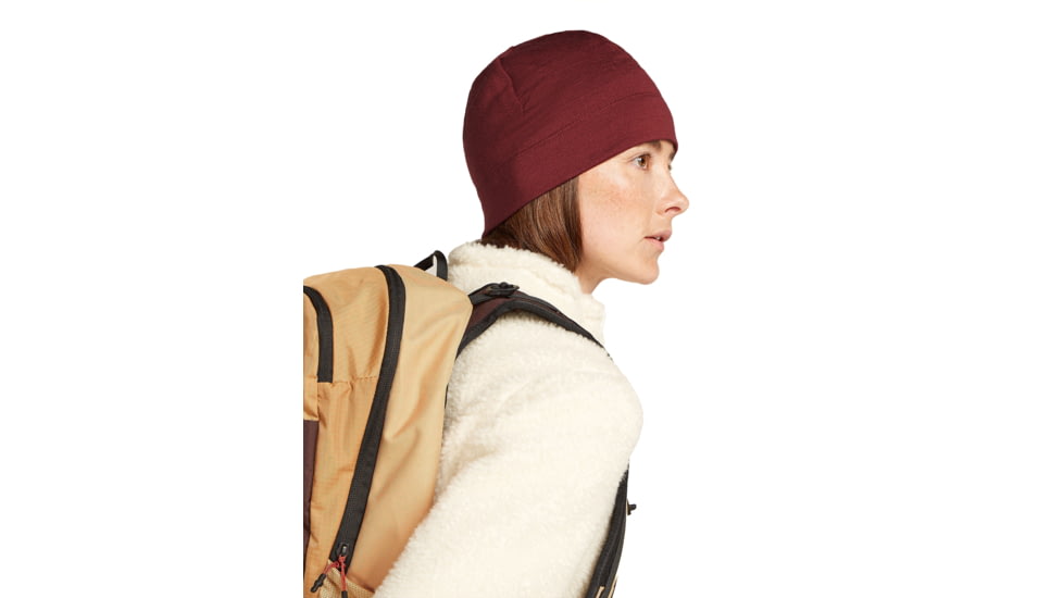 Icebreaker Unisex Merino 260 Ridge Beanie, Port, OS, IB0A56SK01COS
